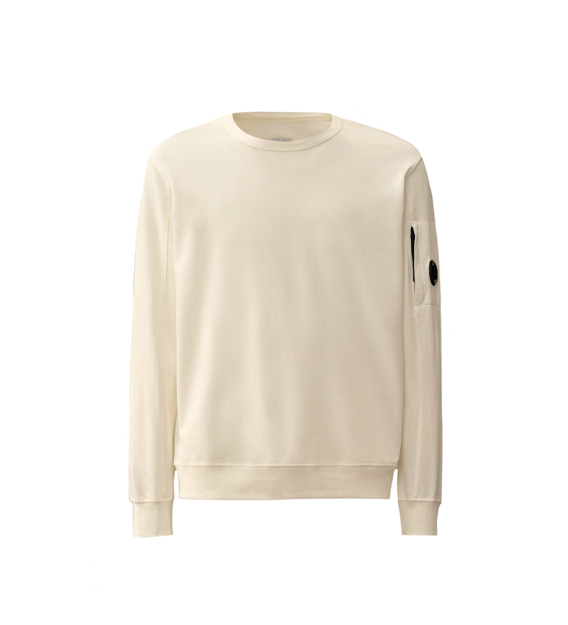 C.P. Company Light Fleece Sweatshirts-Crew Neck Bianco Uomo