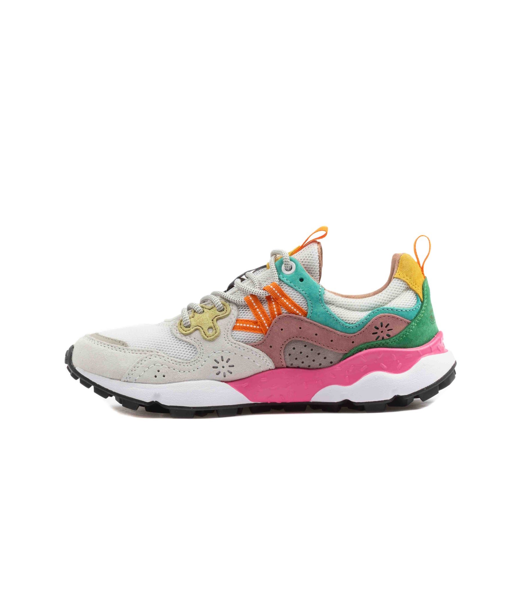 Flower Mountain Yamano 3 Suede White-Fuchsia Donna