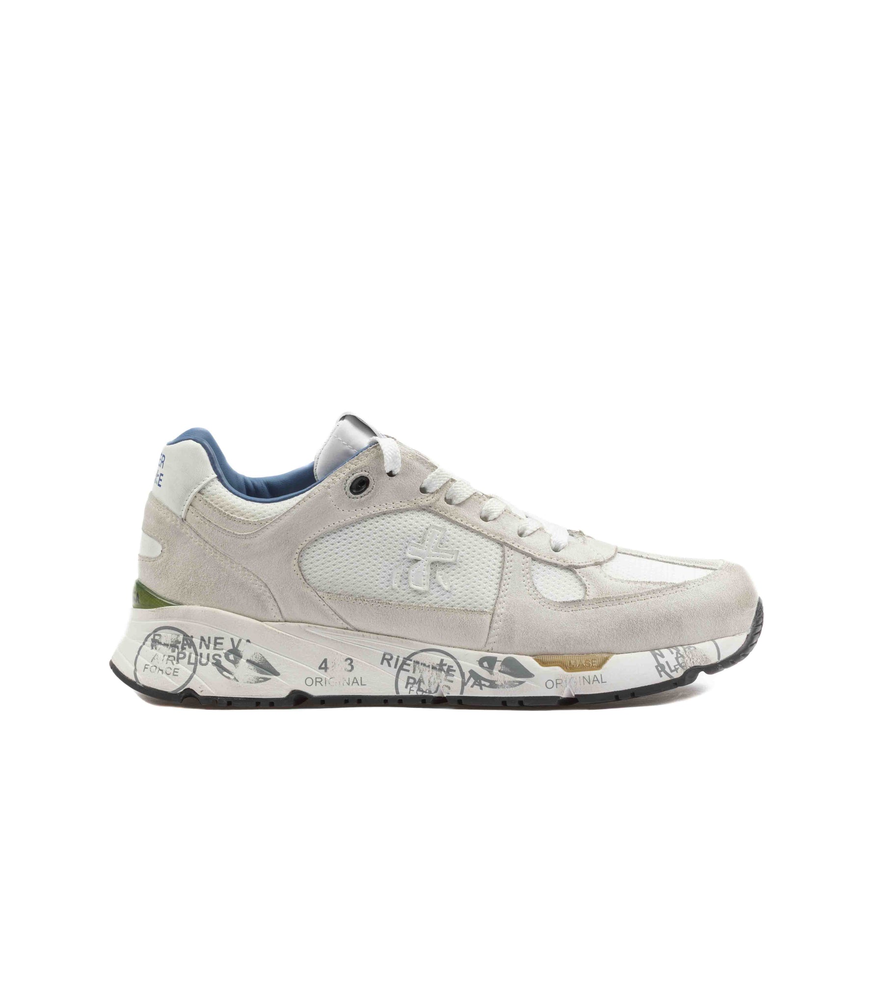 Premiata 6621 Mase Pelle Mesh Bianca Stone Uomo