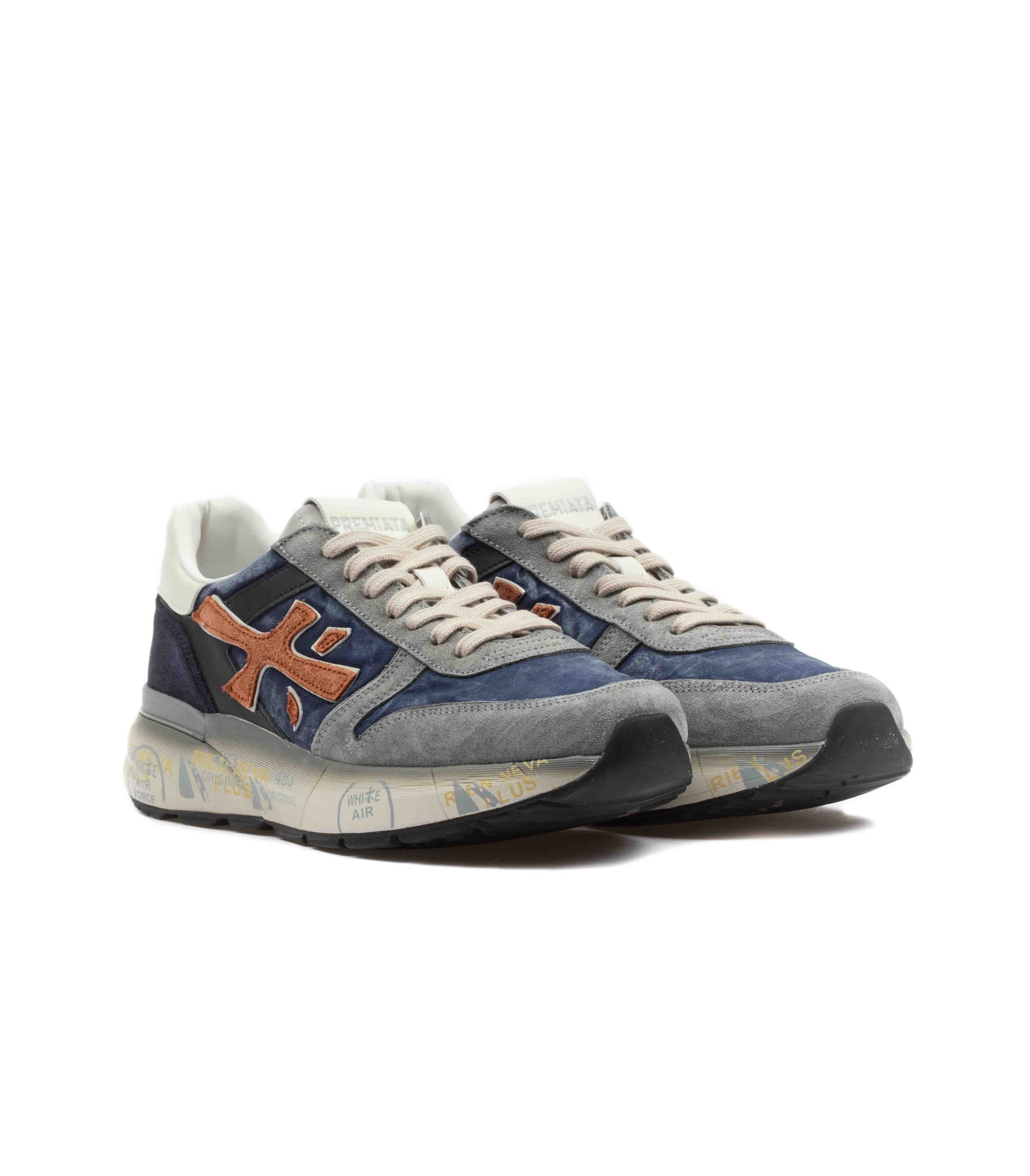 Premiata Mick 7215 Canvas Cerato Blu Arancio