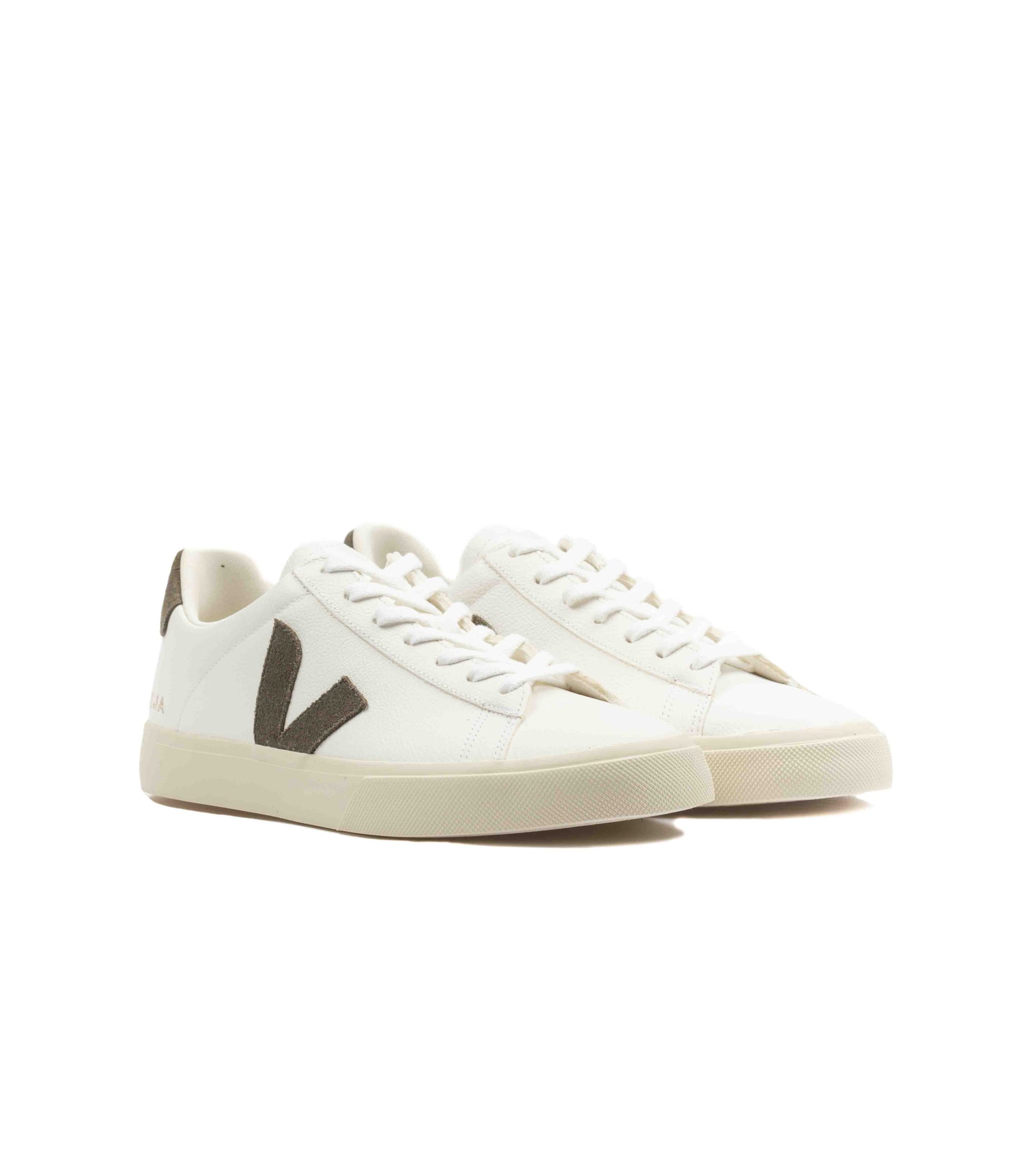 Veja Chromefree Leather White Kaki Uomo