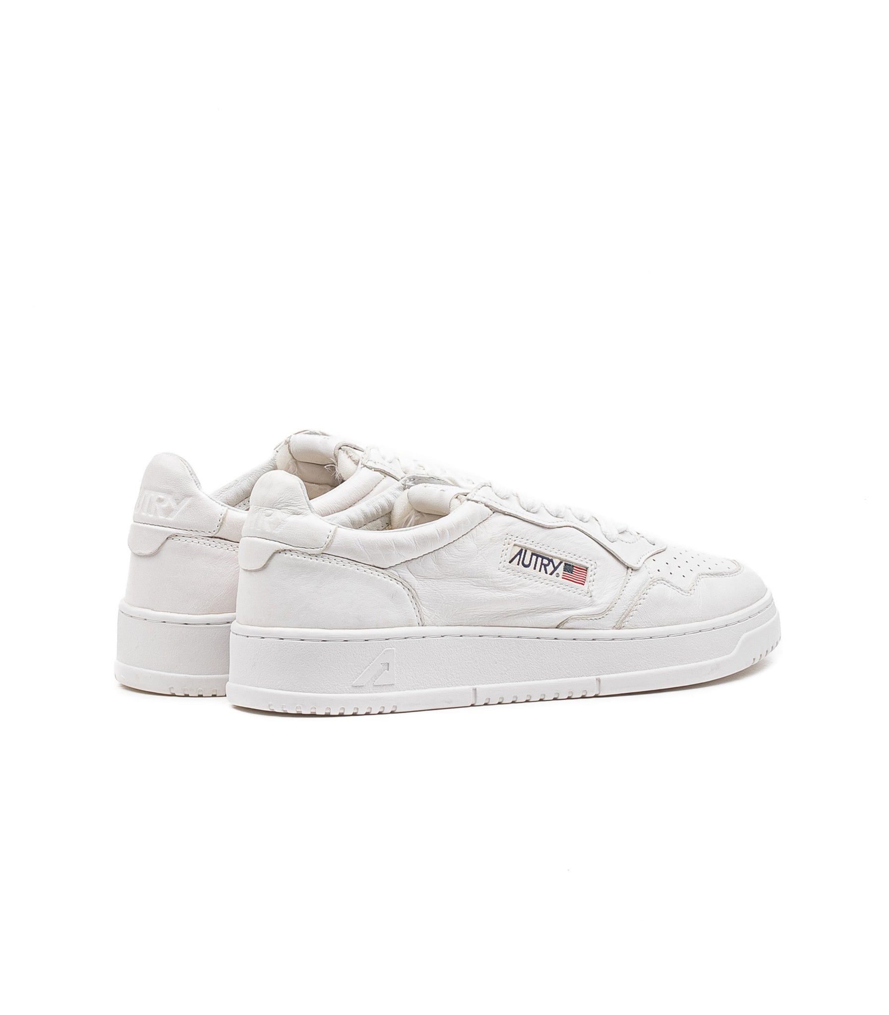 Autry Medalist Low Pelle Di Pecora Optical White Uomo