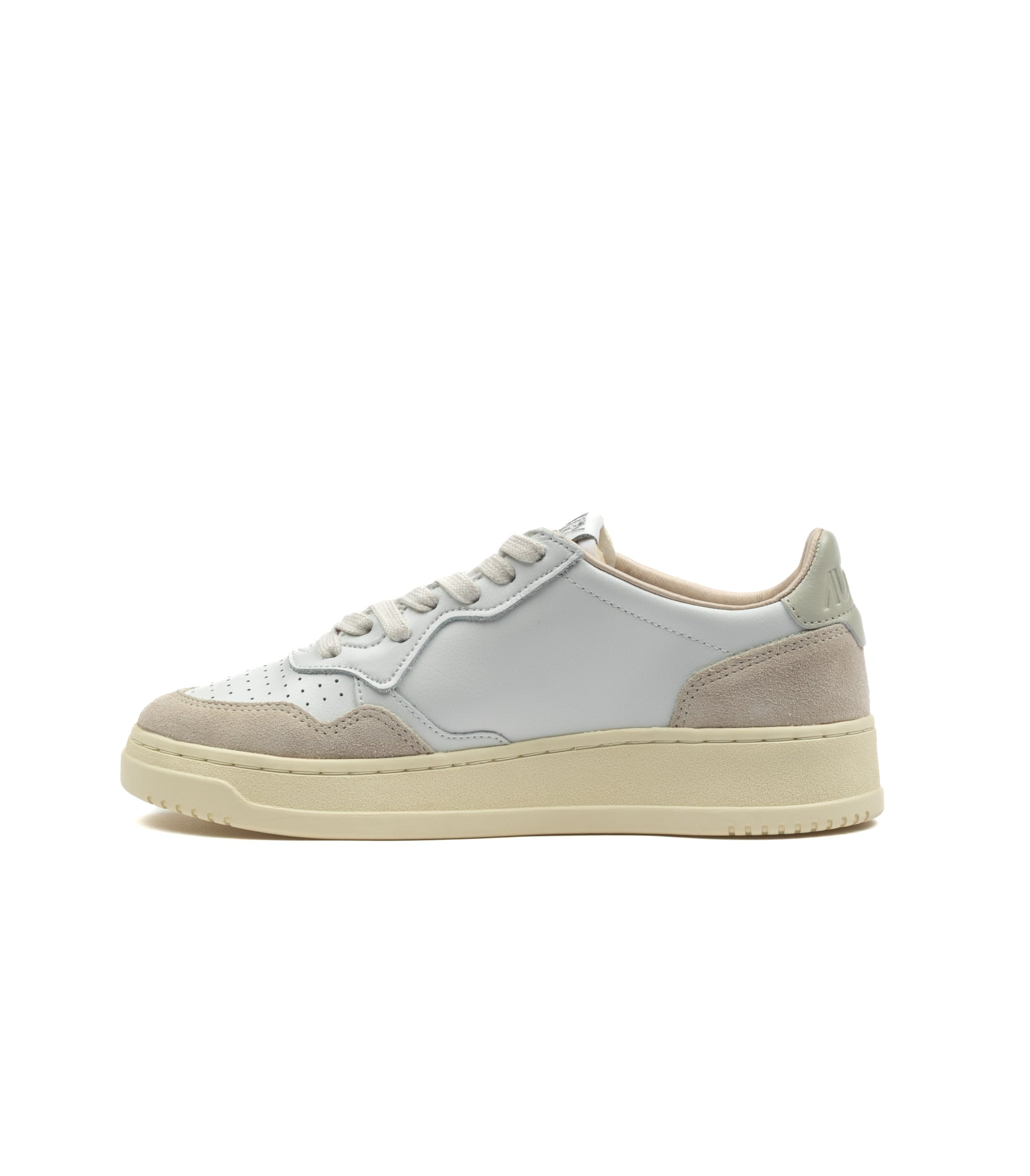 Autry Medalist Low Pelle E Suede Bianca Pelican Donna