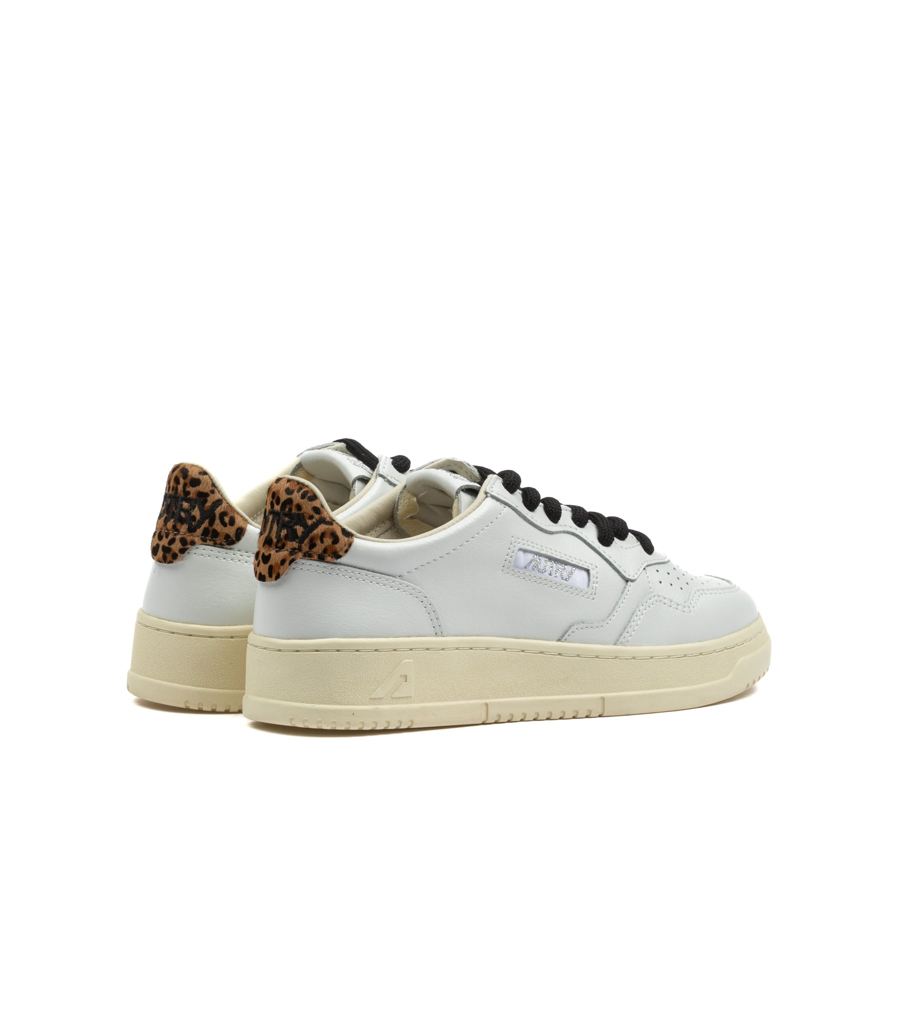 Autry Medalist Low Leather Swoll White Leopard Donna