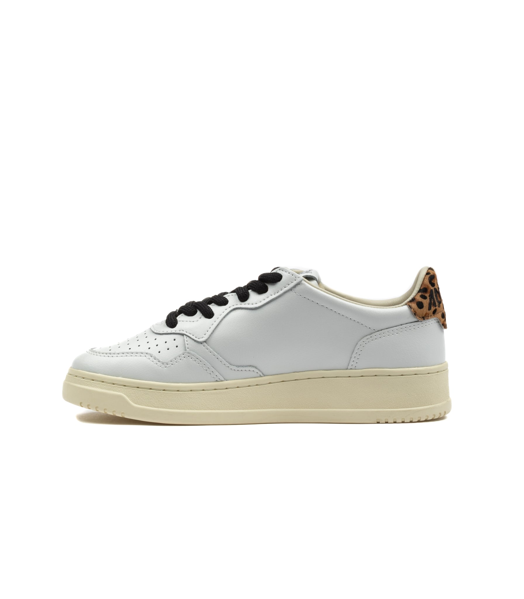 Autry Medalist Low Leather Swoll White Leopard Donna