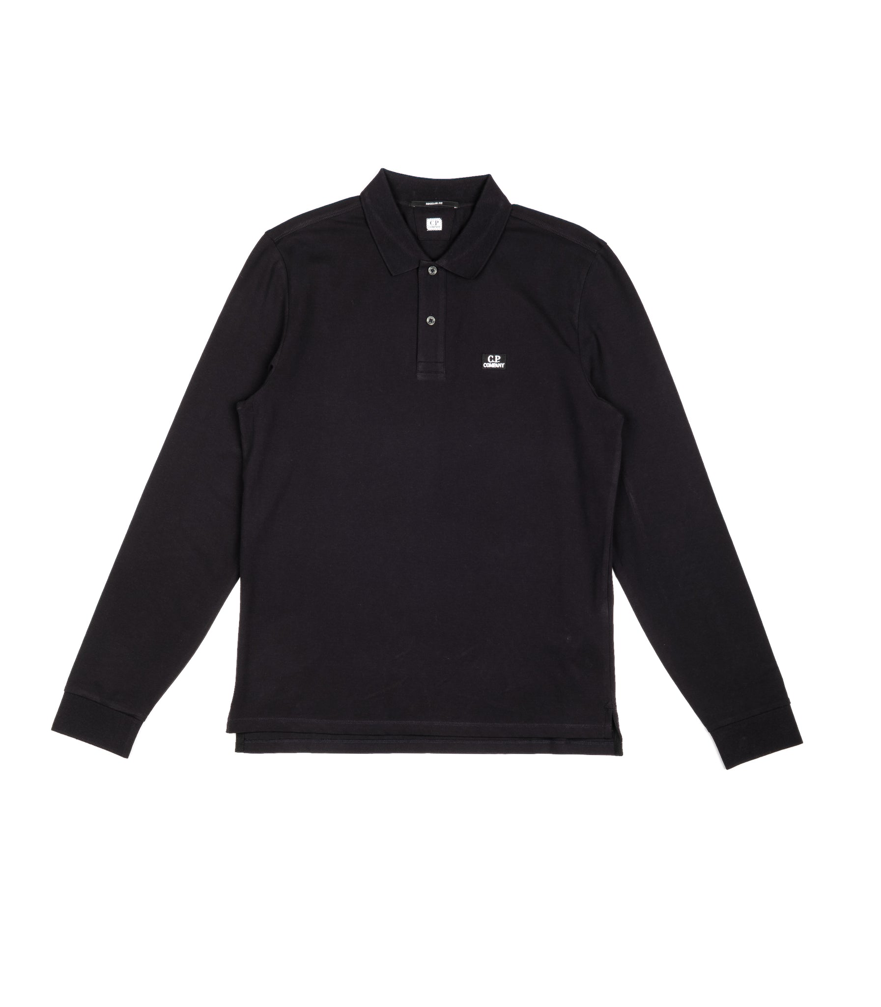 Cp Company Long Sleeve Polo Shirt Mini Logo Cp Black Man