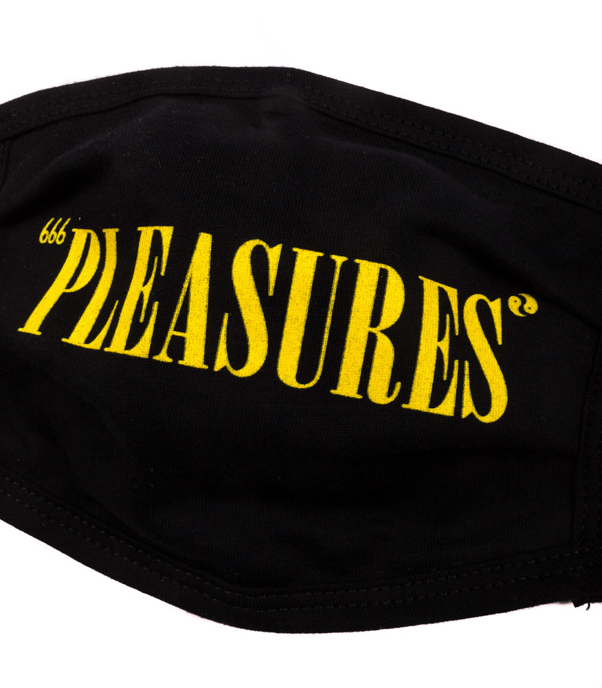 Pleasures Core Logo Face Mask Black