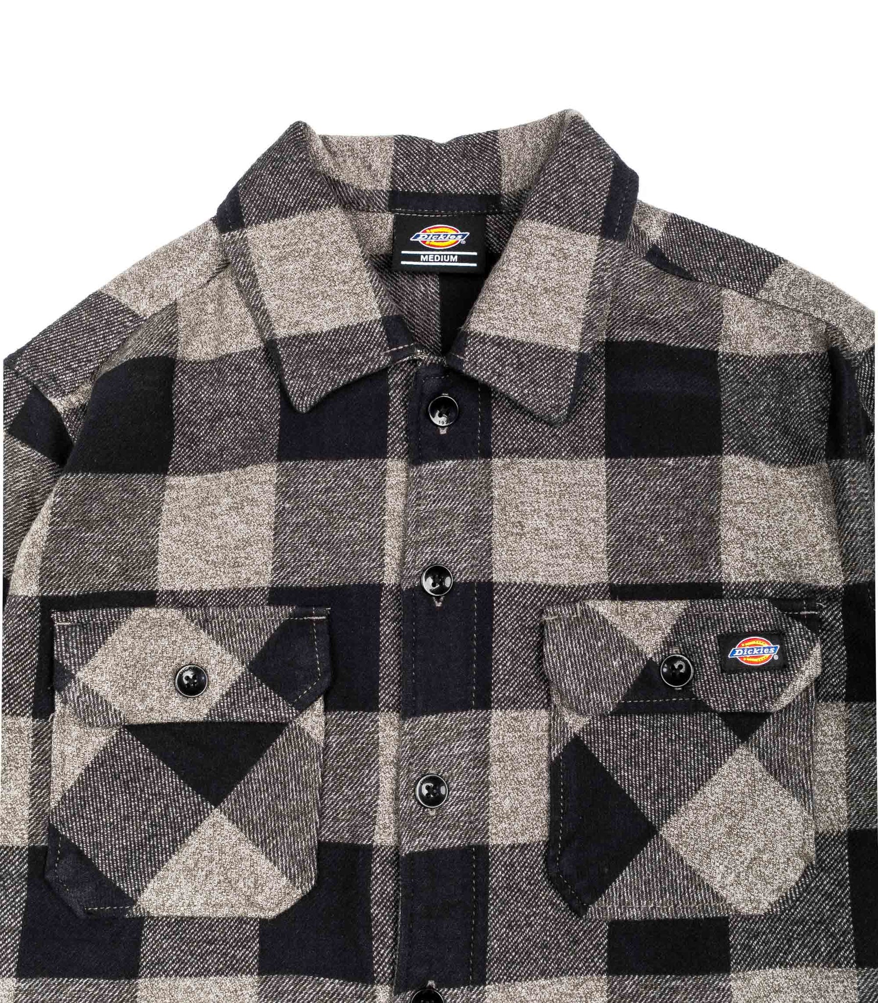 Dickies Men's New Sacramento Checkered Gray Shirt