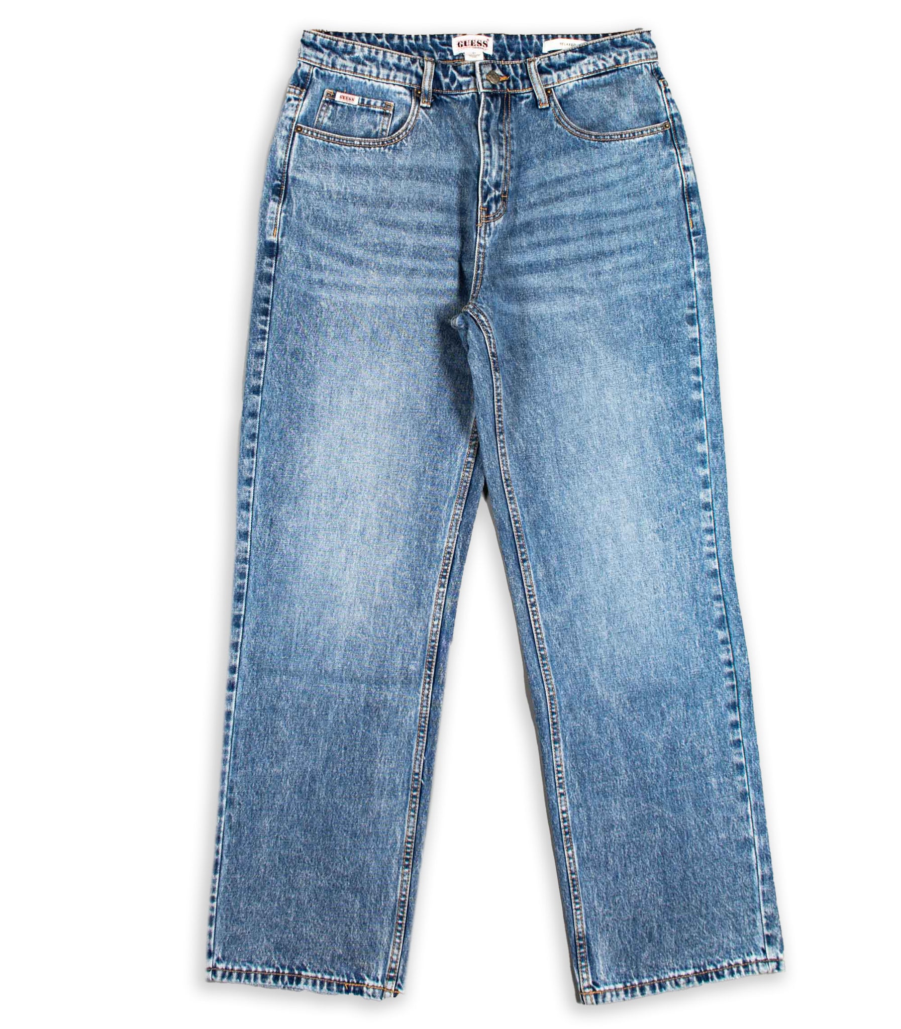 Guess Kit Stright Pants A71r Blue Men's Jeans