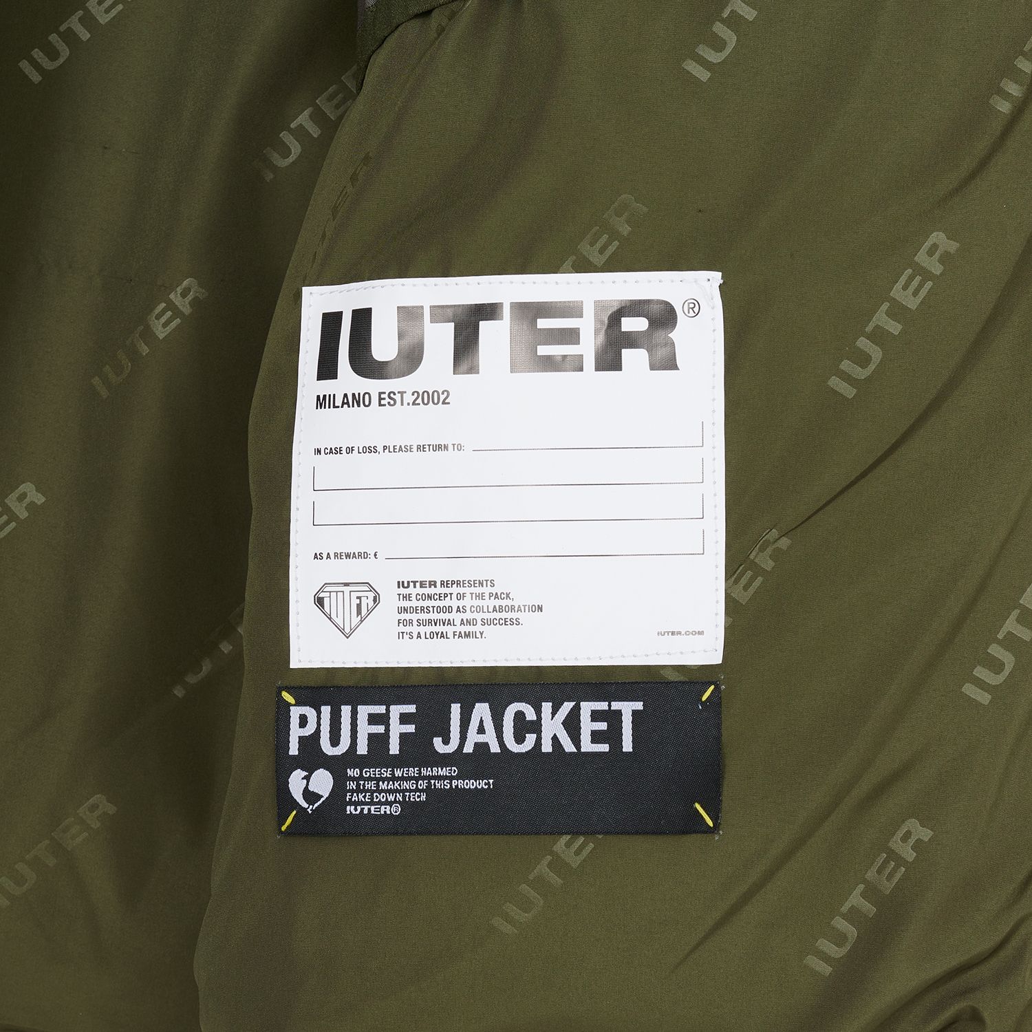 Iuter Puff Jacket Military Green Man