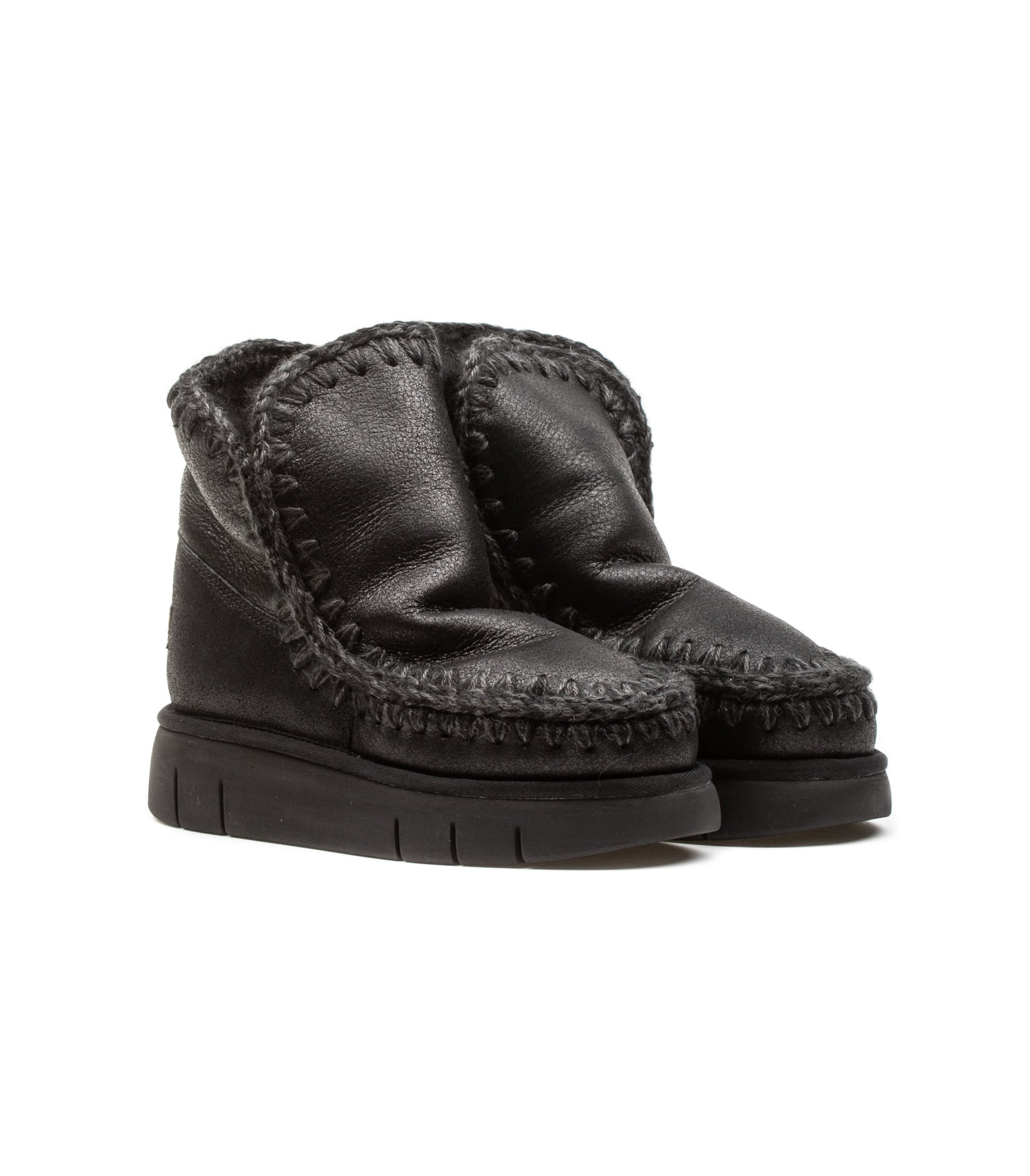 Mou Eskimo 18 Bounce Cracked Black Womens