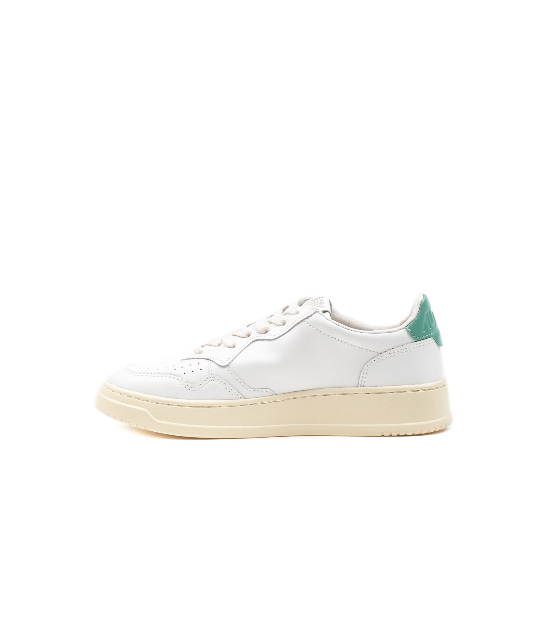 Autry Medalist Low Leat White Turquoise Womens