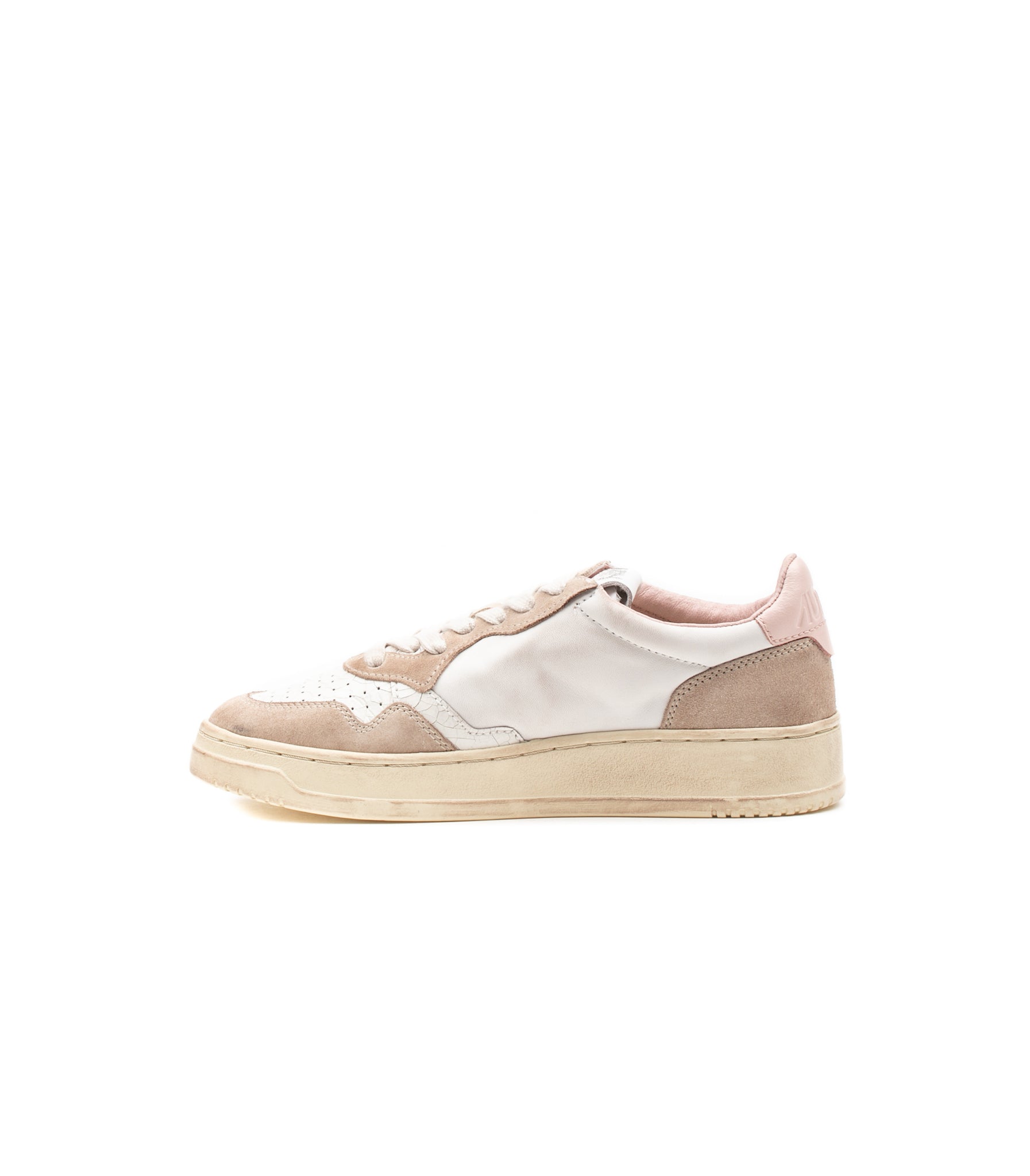 Autry Medalist Low White Pink Womens