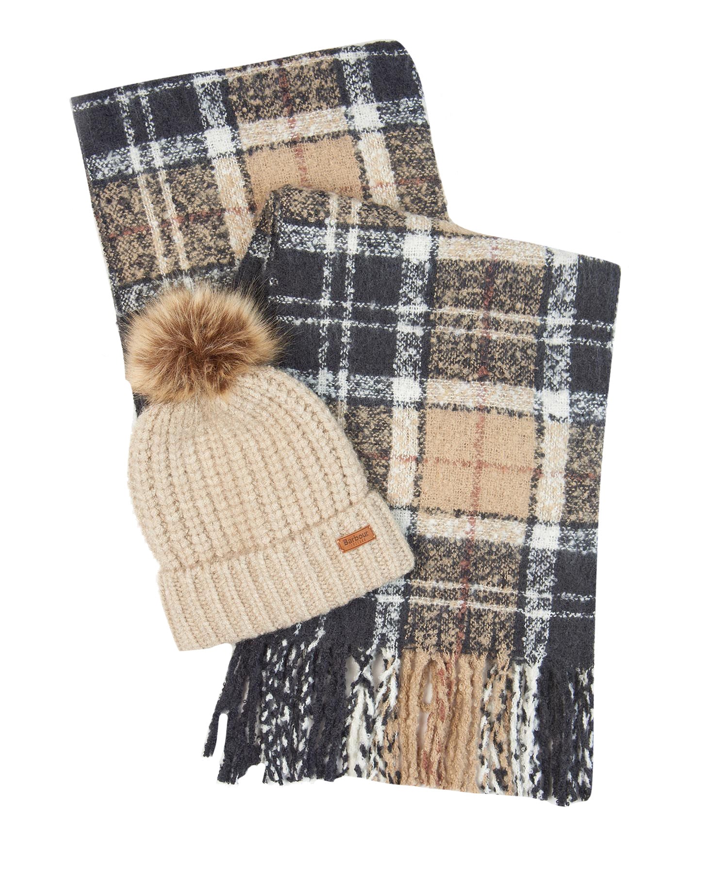 Barbour Multicolored Hat and Scarf Set
