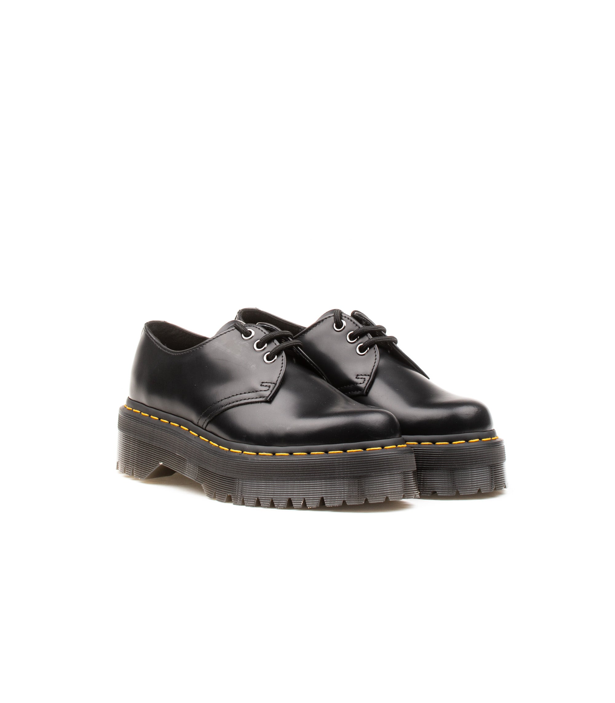DR. Martens - Dr. Martens 1461 Quad Polished Smooth Black Women