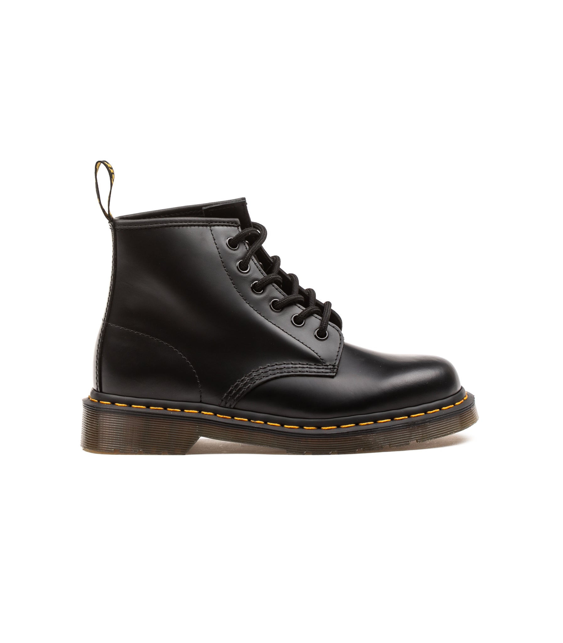 Dr. Martens 101 6 Holes Yellow Stich Smooth Black Unisex