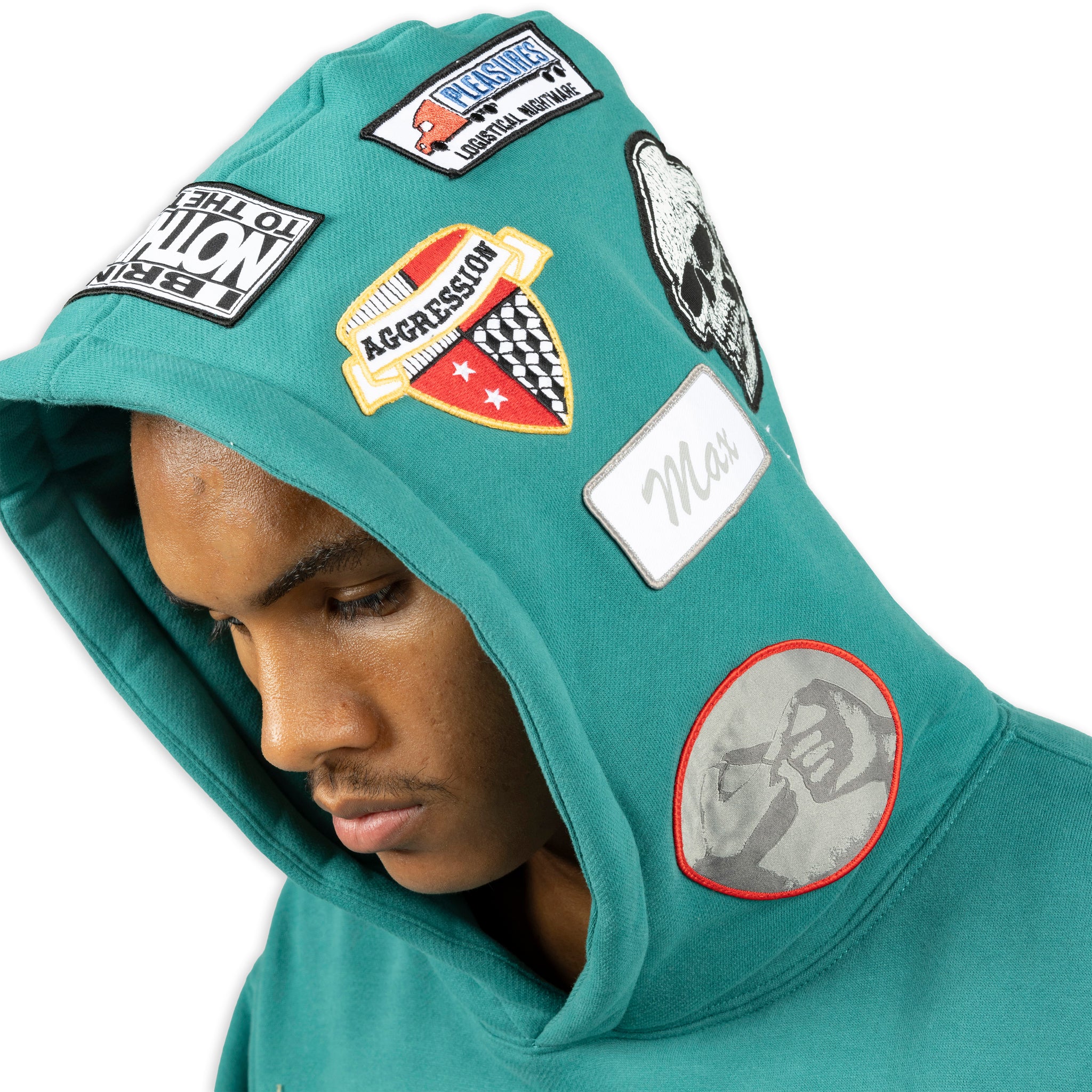 Pleasures Worms Hoodie Patch Green