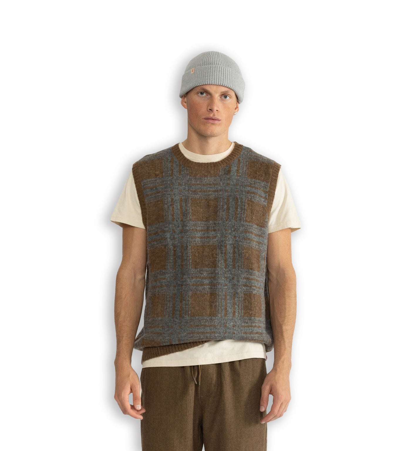 Loose Knit Gray Vest