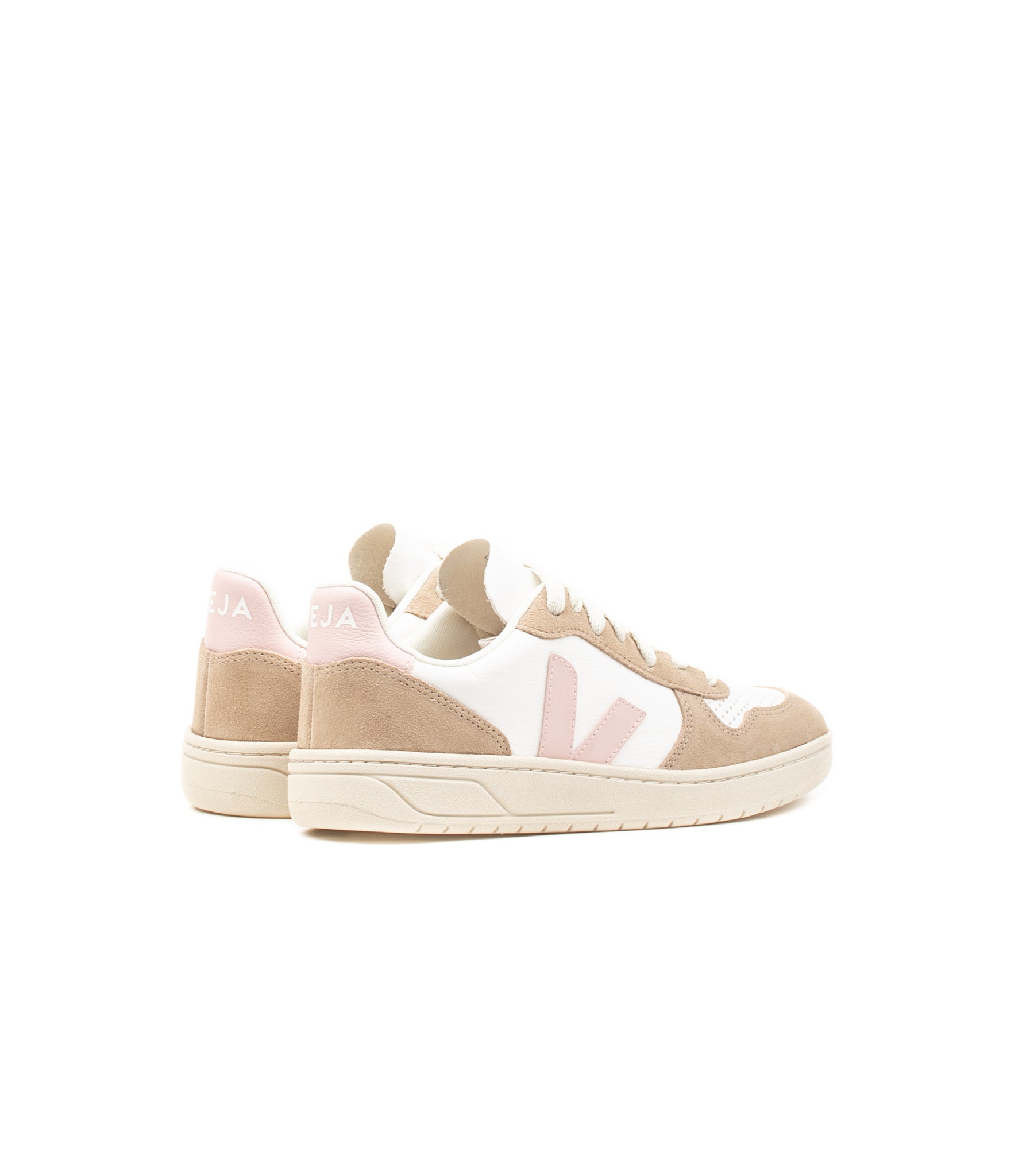 Veja V-10 Chromefree Leather White Pink Women