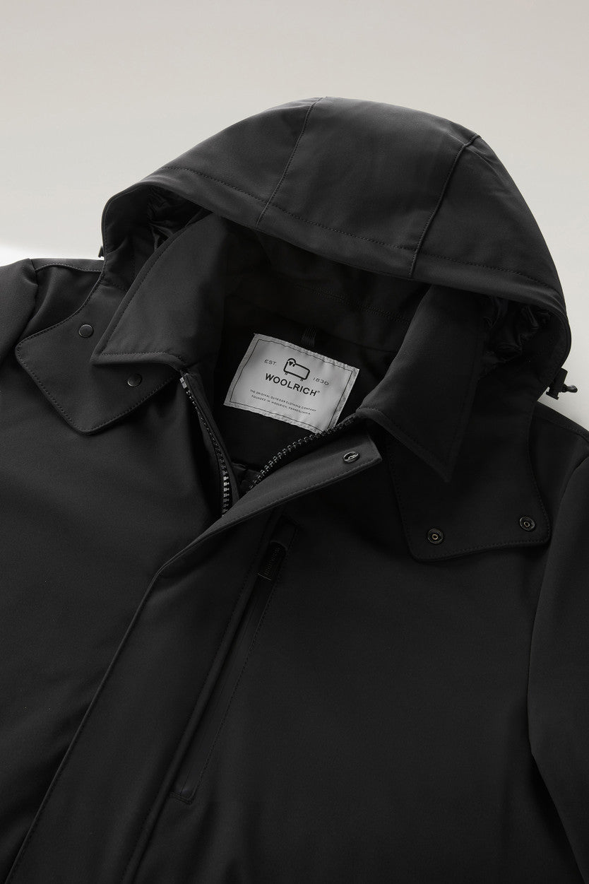 Woolrich Barrow Mac Soft Shell Coat Black Men