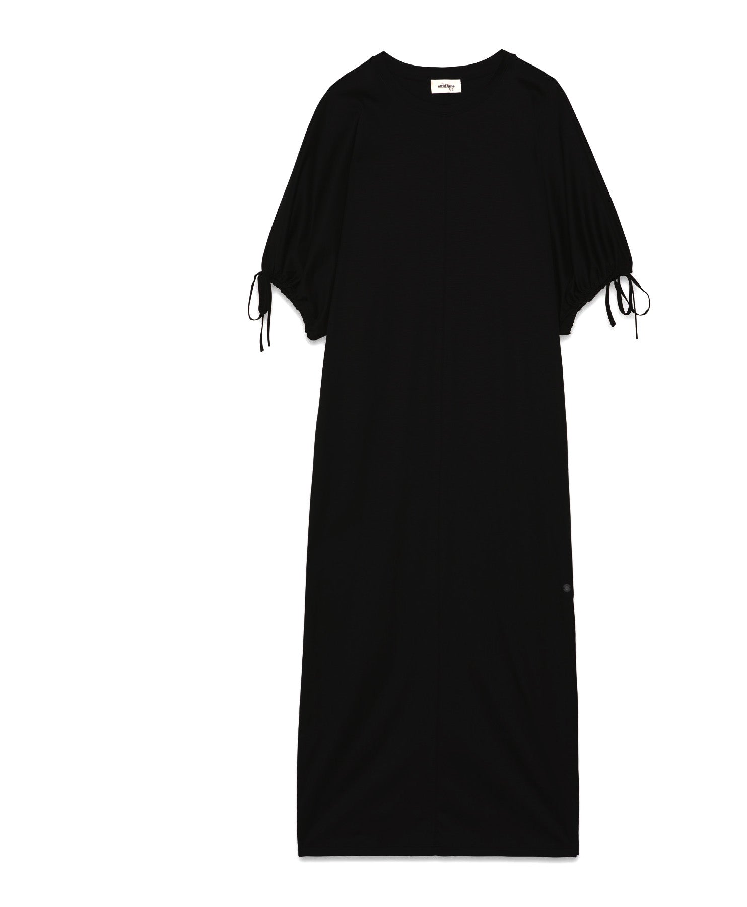 Long Ottod'Ame Dress In Cotton With Slit And Drawstring