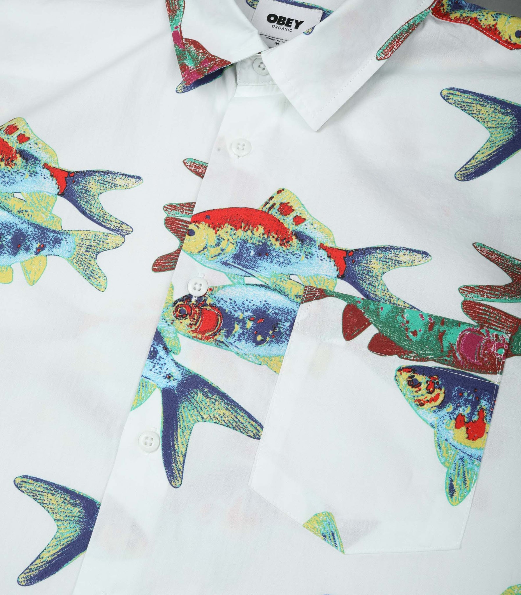 Obey Fishbowl Woven White Shirt