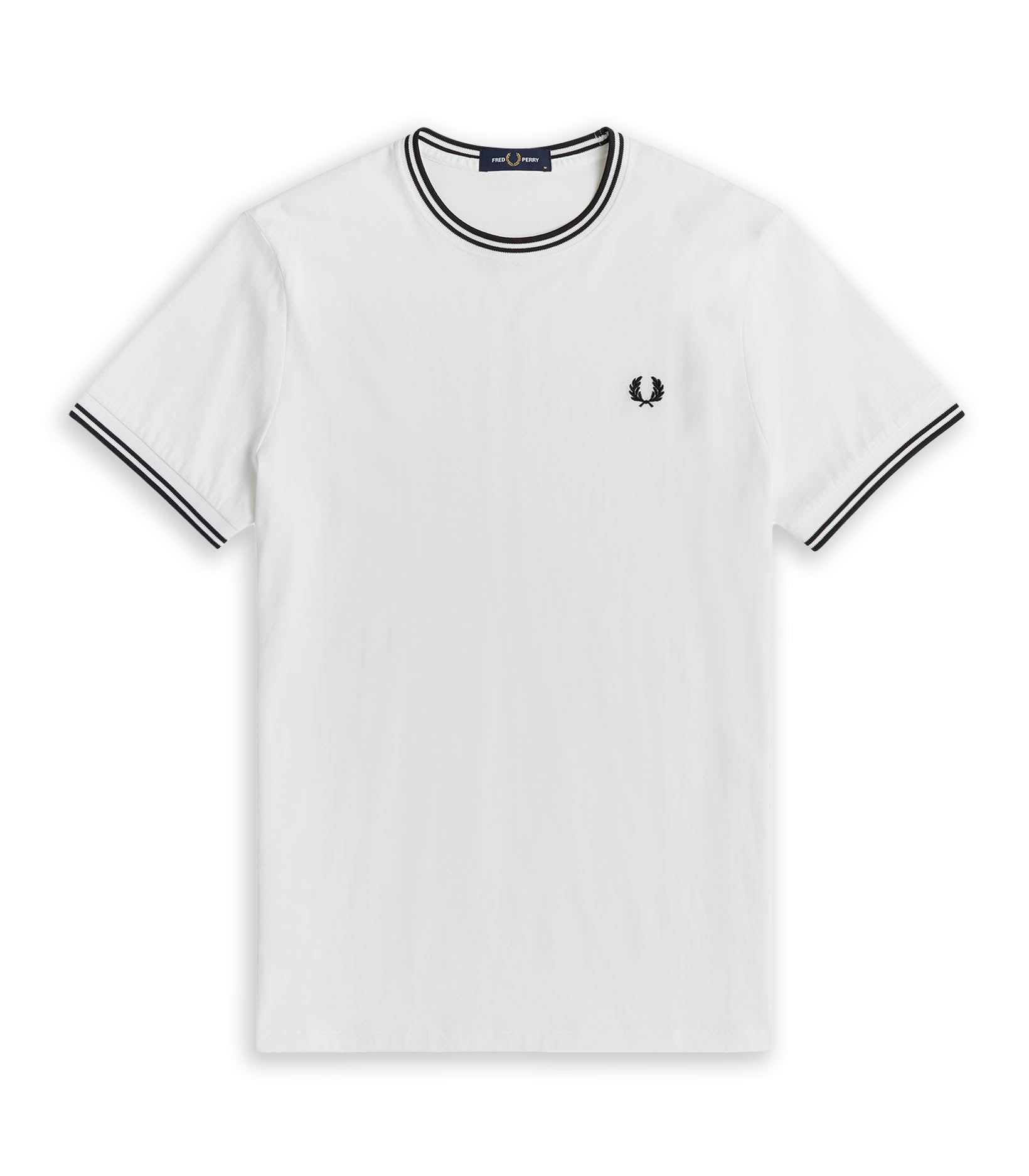 Fred Perry Twin Tipped Striped White Men's T-Shirt