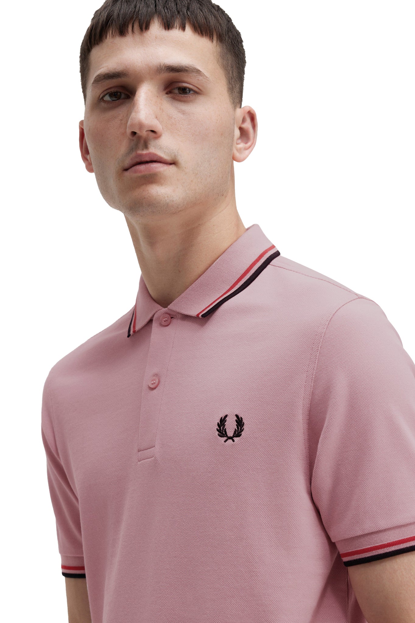 Fred Perry Twin Tipped Pink Polo Shirt for Men