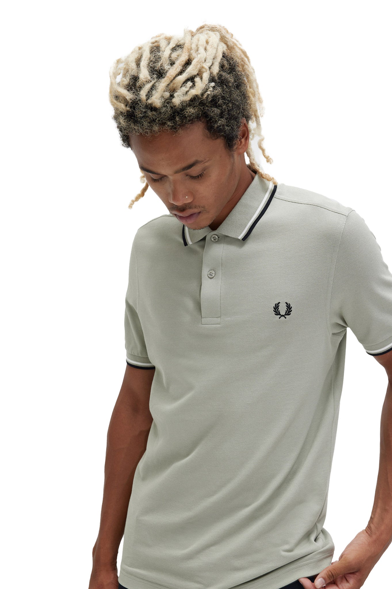 Fred Perry Twin Tipped Men's Sage Green Polo