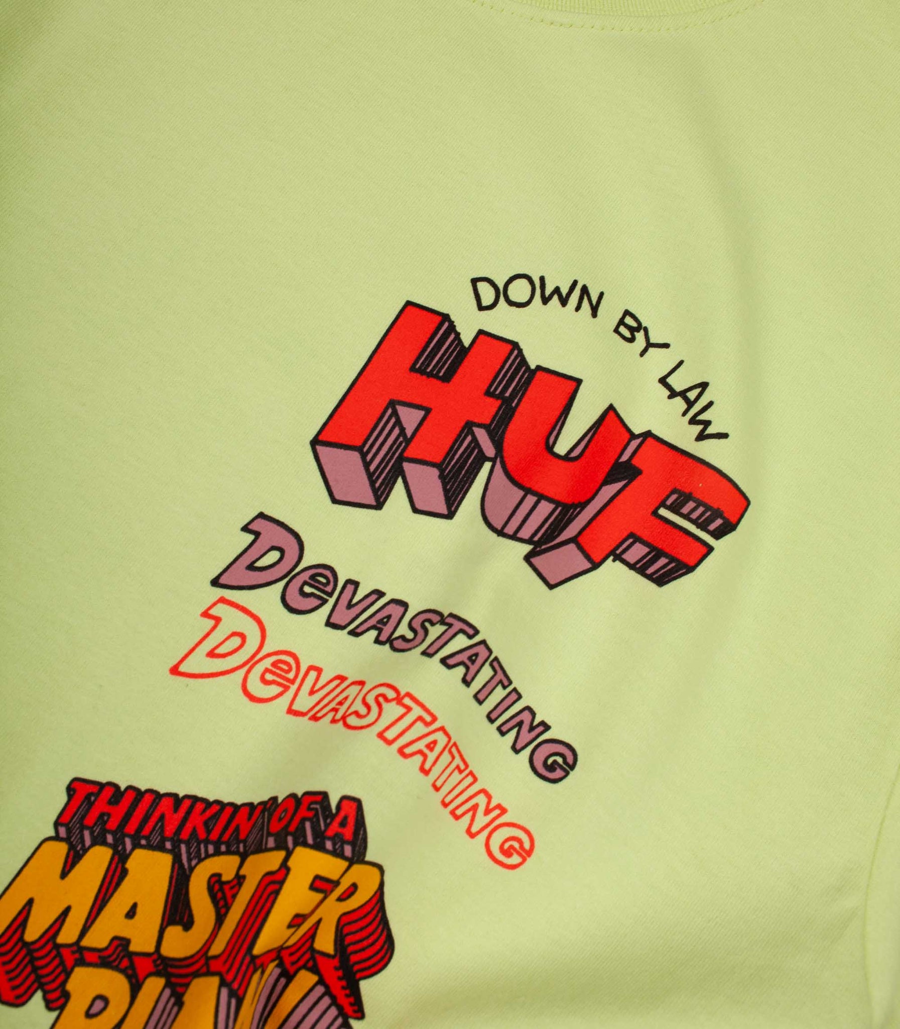 Huf Master Plan Acid Green Man T-Shirt
