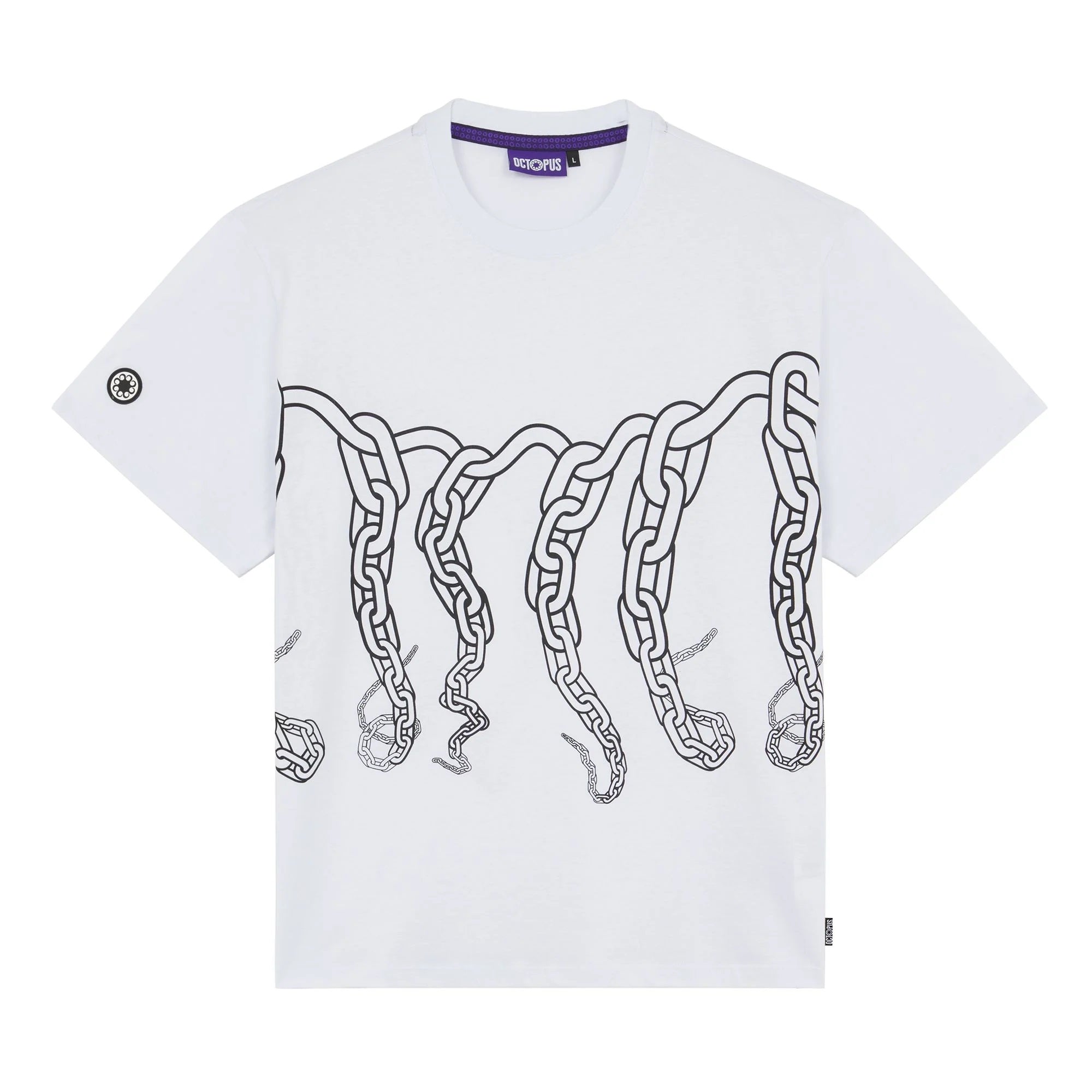Octopus Chain White Man T-Shirt