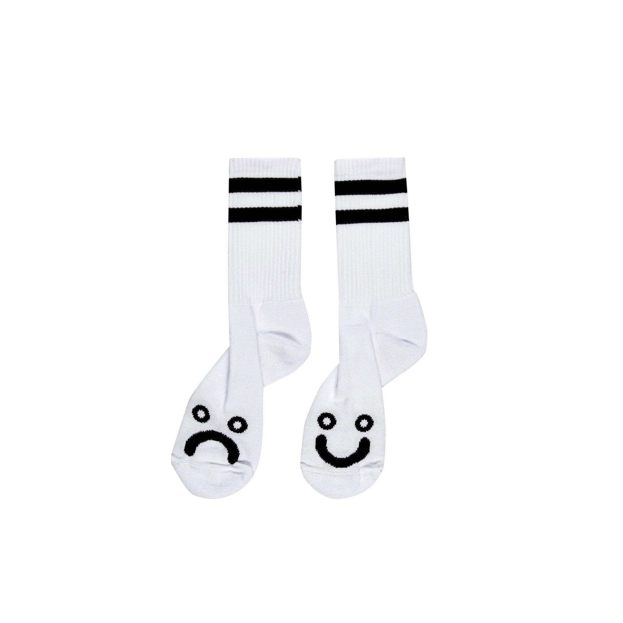 Polar Skate Happy Sad Socks White