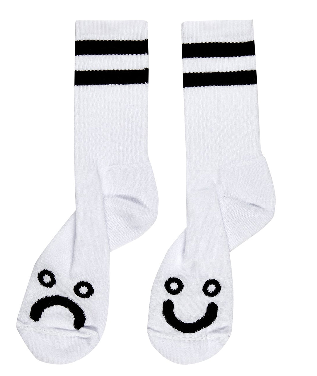Polar Skate Happy Sad Socks White