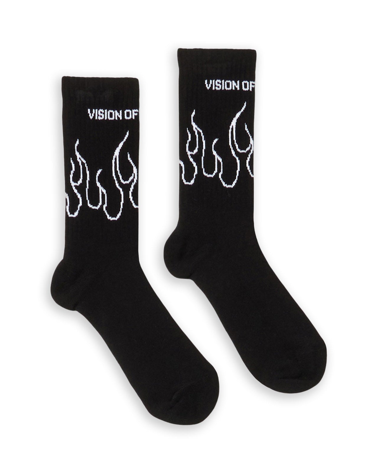 Vision Of Super Fiamme White Black Man Socks
