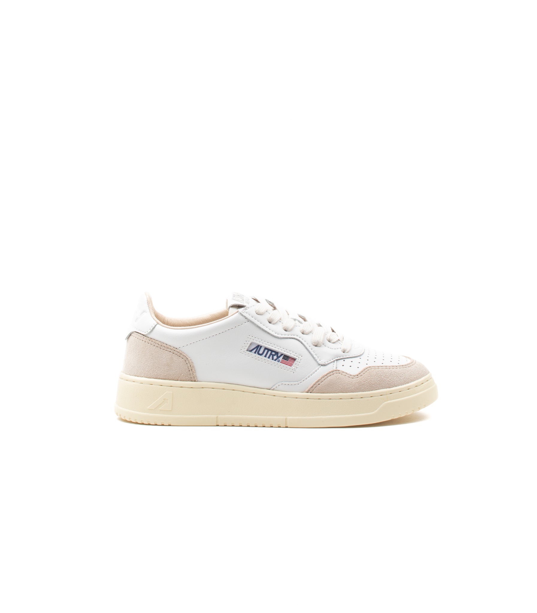 Autry Medalist Low Bianco Suede Donna