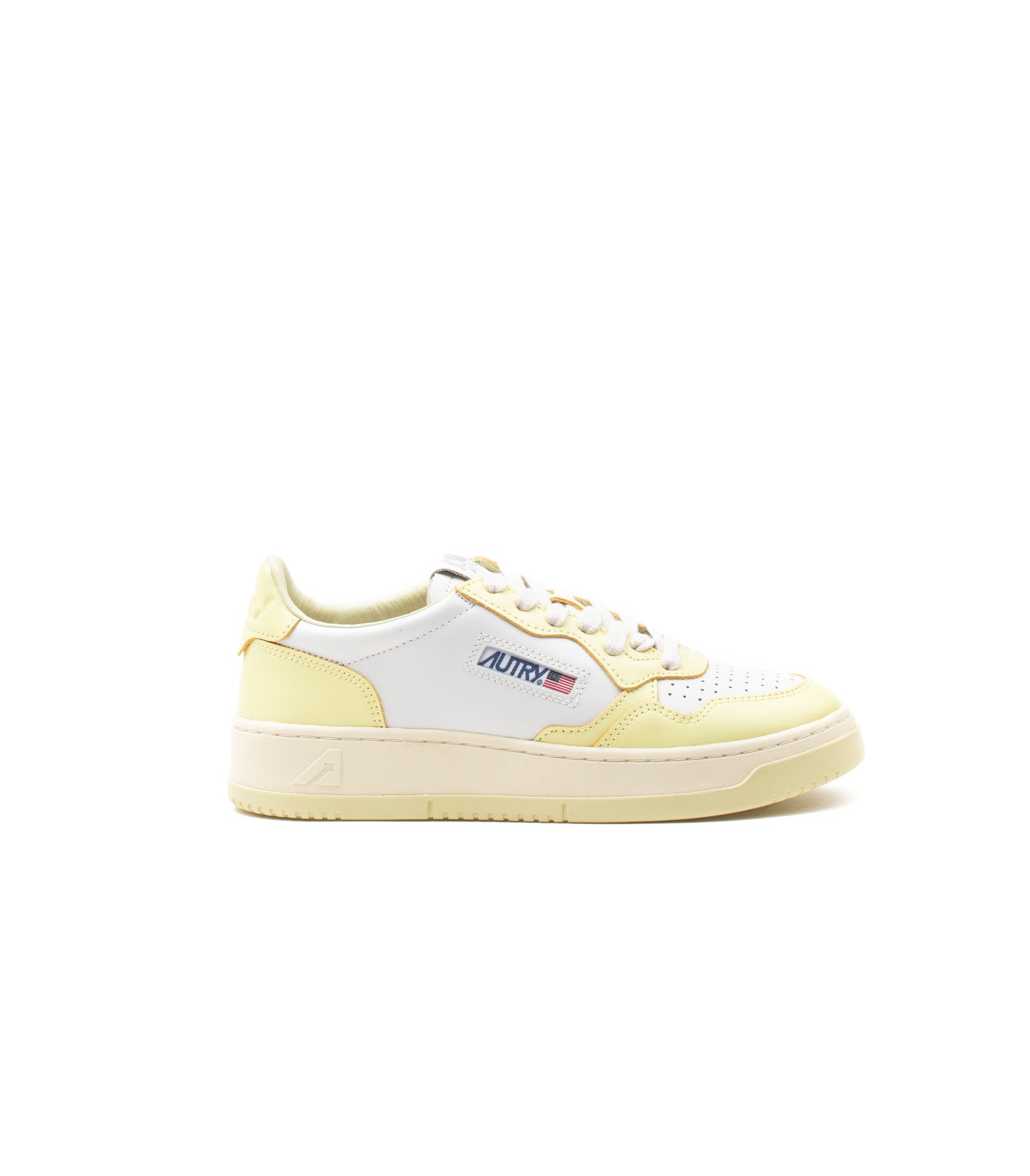Autry Medalist Low Bicolor Bianco Giallo Donna