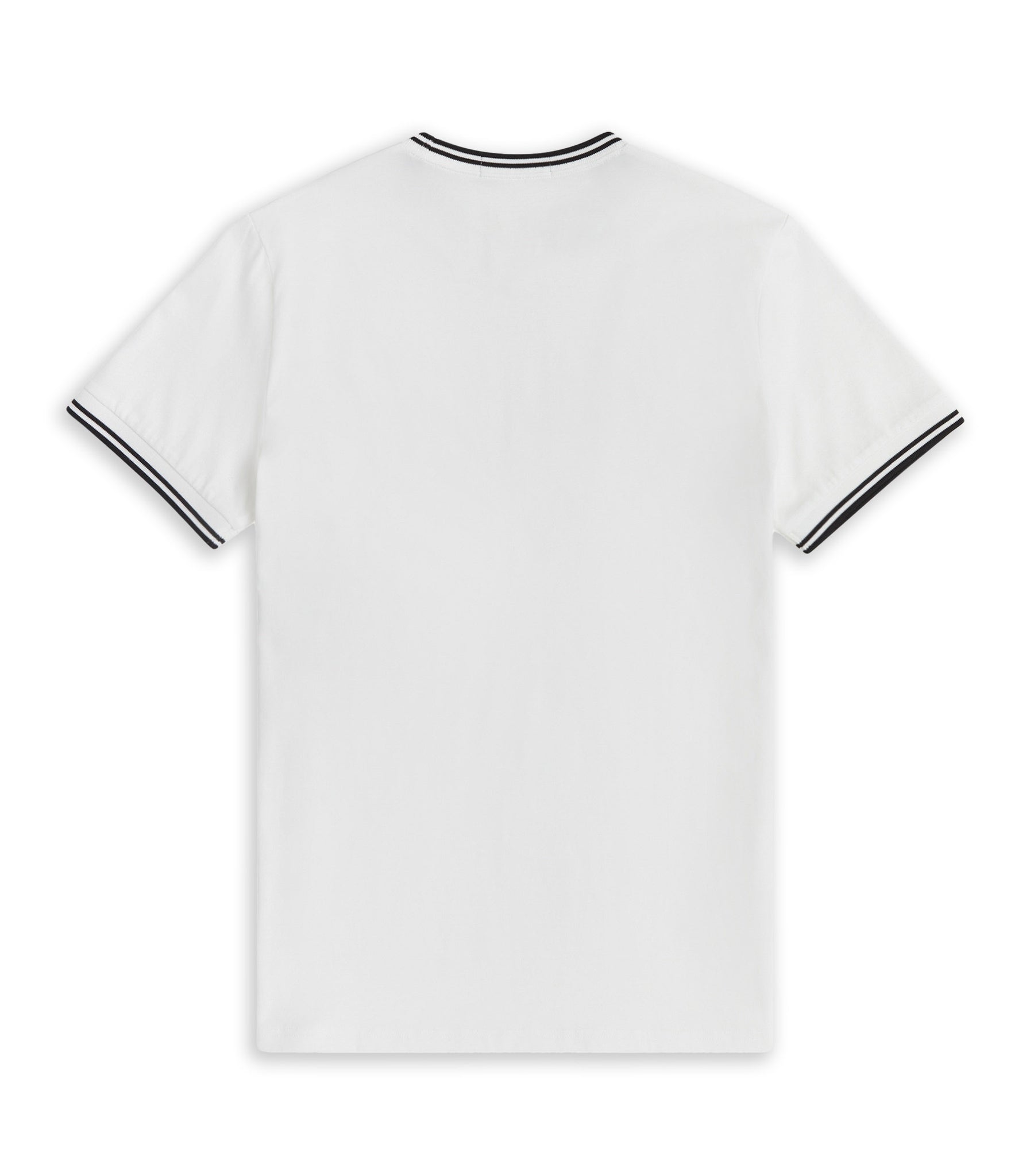 Fred Perry White Striped Neck T-Shirt for Men