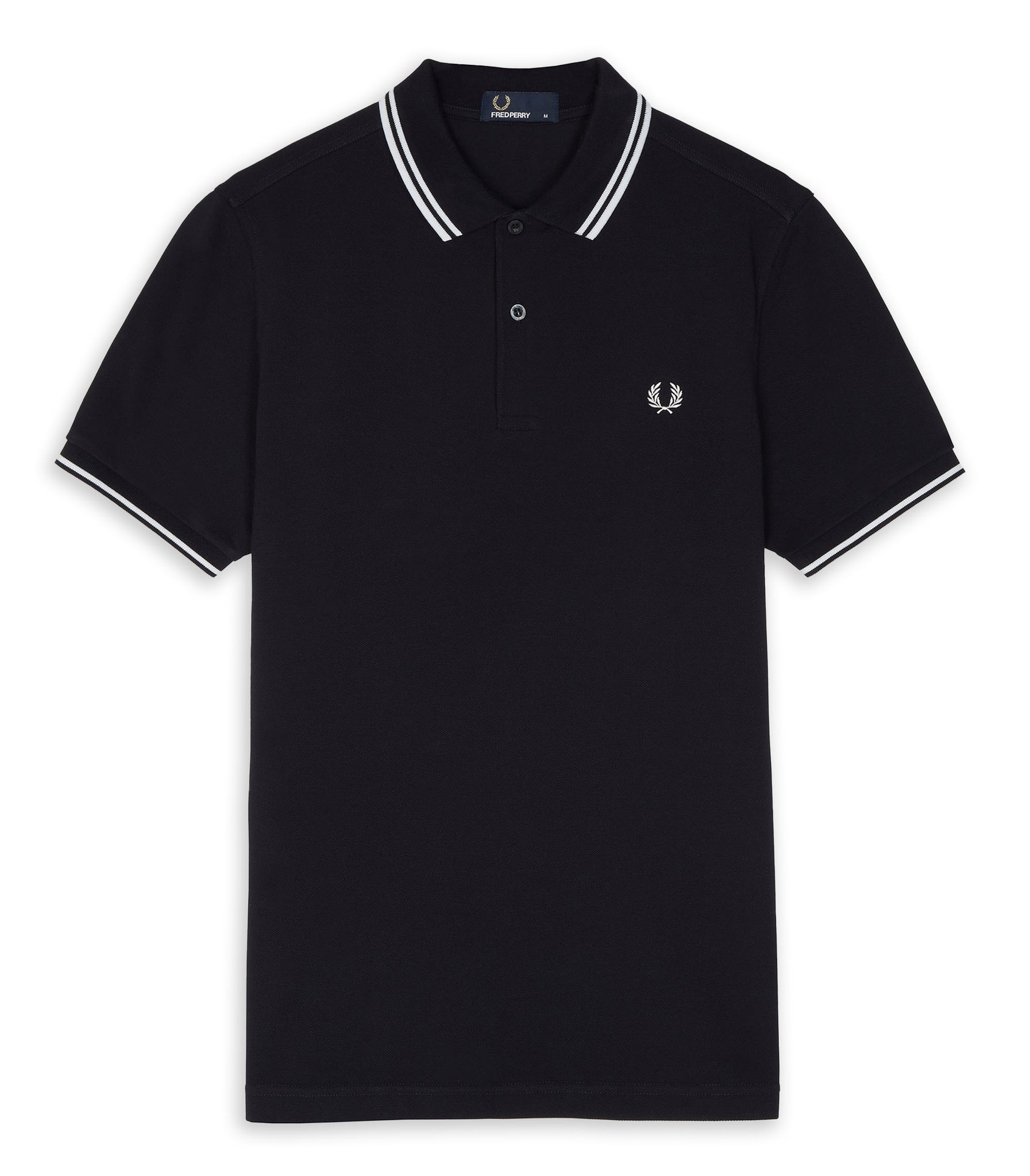 Fred Perry Polo Blue White Man
