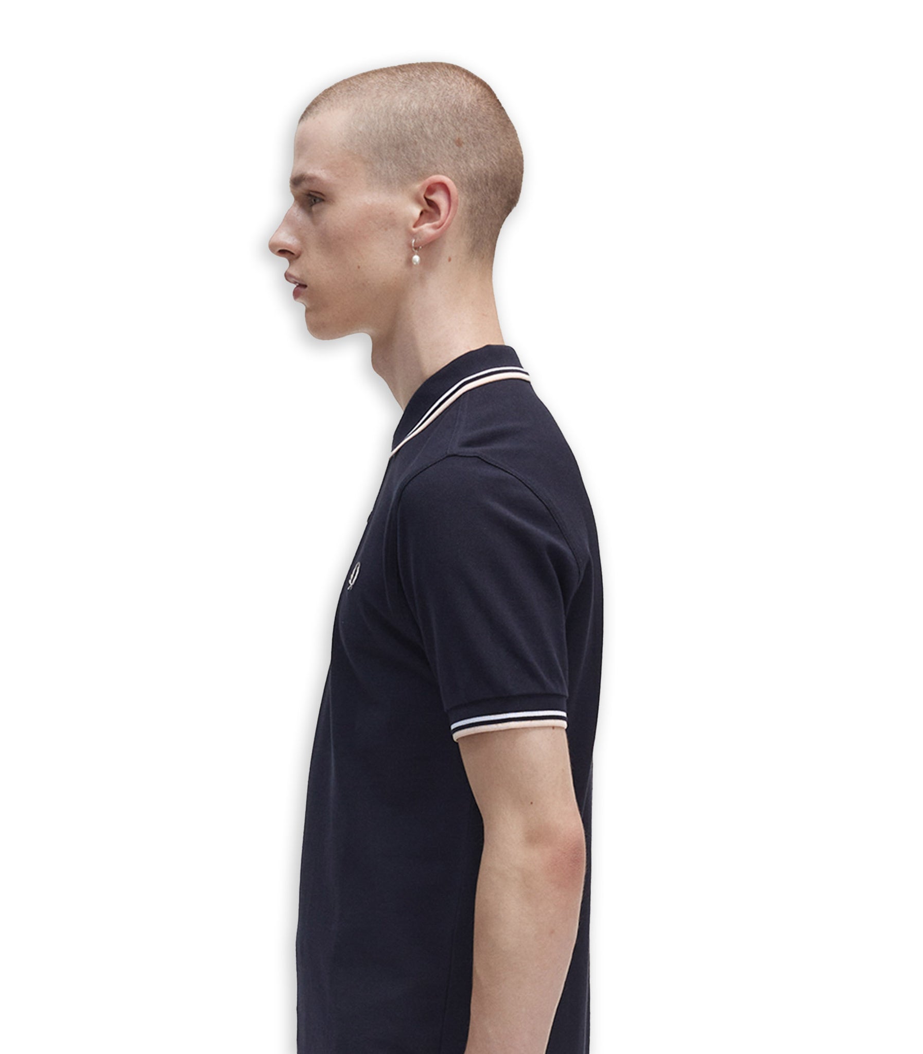 Fred Perry Polo Blue Peach Man